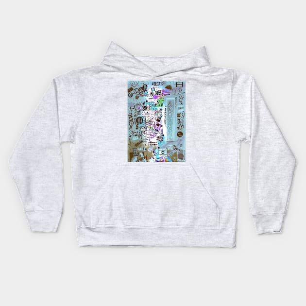 Urban Street Design City Sticker Style Kids Hoodie by eleonoraingrid